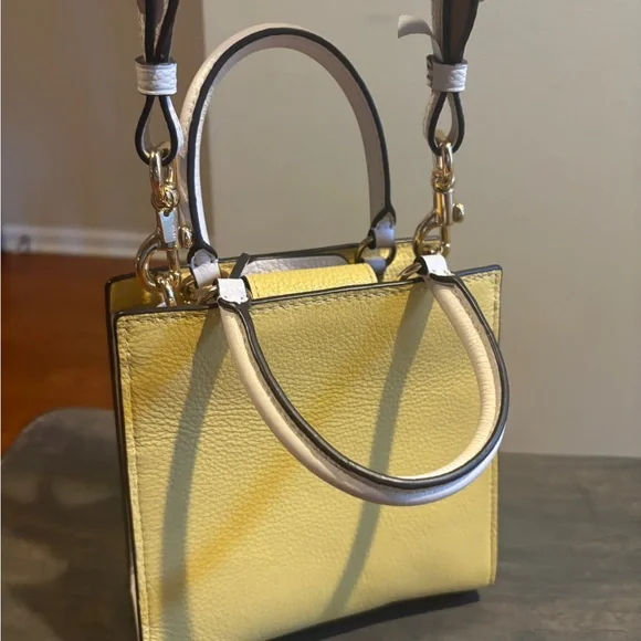 Coach Pepper Mini Yellow and Whitr Women's Bag - Picture 5 of 8
